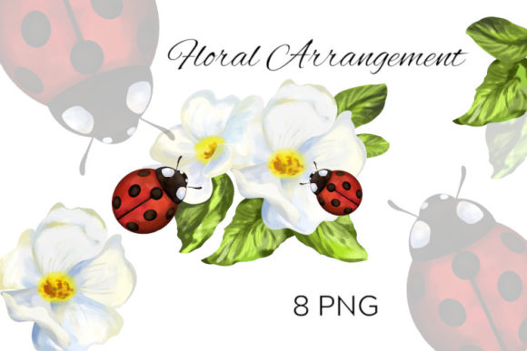 Download Flower Arrangement and Ladybug - Arrangement Collection