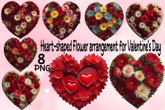 Download Heart-shaped Flower Arrangement Bundle - Arrangement Collection