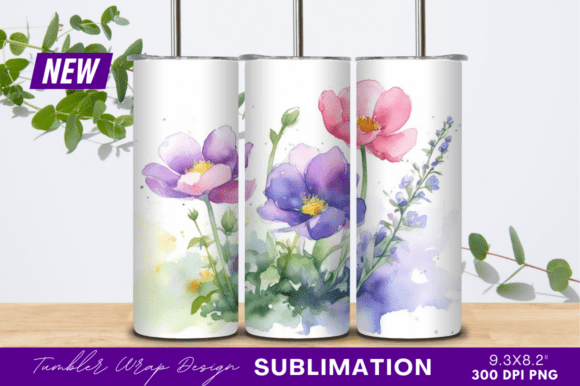Download Watercolor Floral Arrangement Tumbler - Arrangement Collection