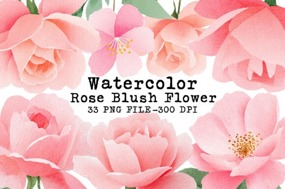 Download Rose Clipart Bundle Blush Flower - Blush Collection