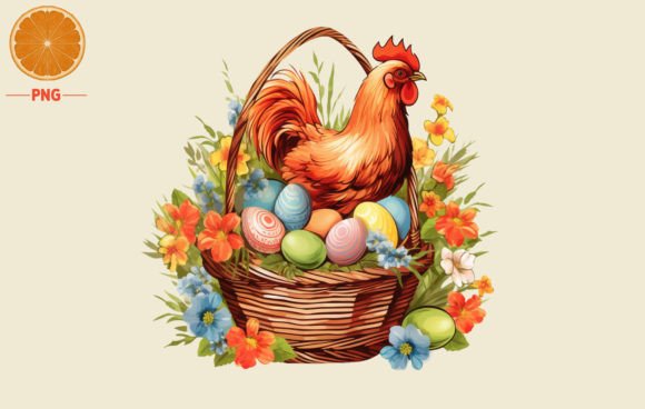 Download Easter Baskets with Egg,chicken Clipart - Easter baskets Collection