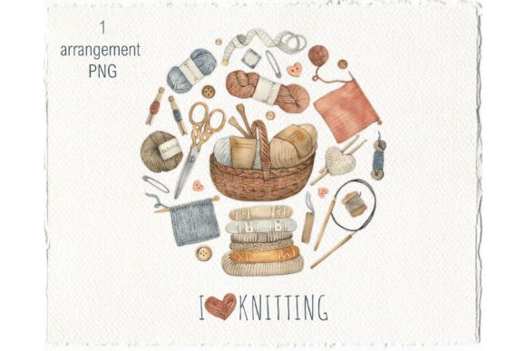 Download Vintage Knitting Arrangement - Arrangement Collection