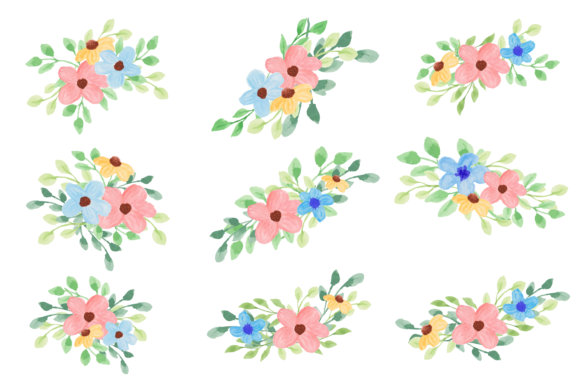 Download Pastel Flower Arrangement Watercolor - Arrangement Collection