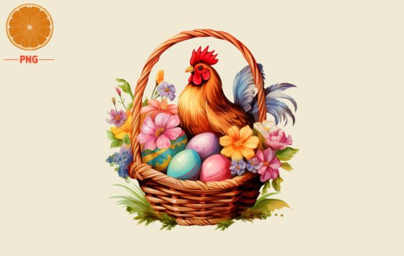 Download Easter Baskets with Egg,chicken Clipart - Easter baskets Collection